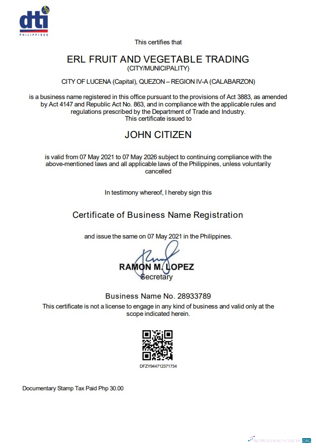 Download Philippines Department of Trade and Industry (DTI) private interprenour Photoshop template